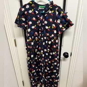 Anthropologie CLARE V. Printed Midi Length Dress